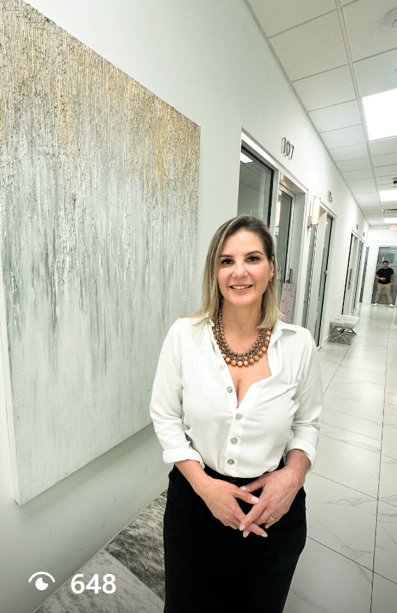 Audre Rocha in the hallway of Aflores Beauty Spa